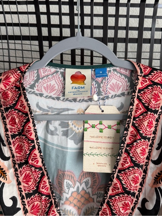 Farm Rio x Anthropologie Long-Sleeve Printed Wrap Midi Dress - Picture 3 of 8